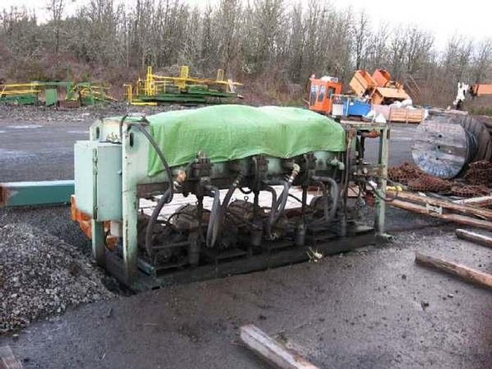 Used 18" Cambio Debarker c/w LSI Feedworks