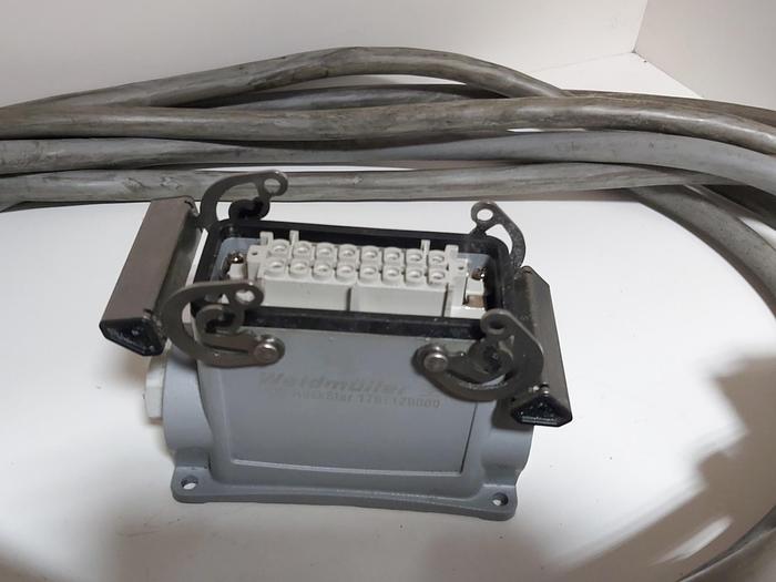 Gebraucht 8m Kabel mit 2 Industrie Steckverbinder, 16p, Weidmüller gebraucht
