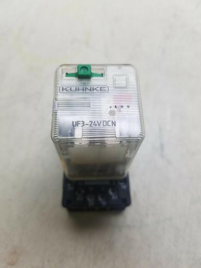 Used KUHNKE RELAY UF3-24VDCN BASE Z393 10A 380VAC