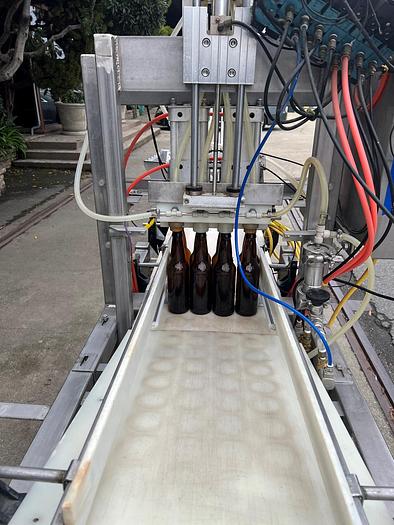 Used Filler, Bottle, Inline, 4-Head, Rinser, Crowner, Meheen #C744928