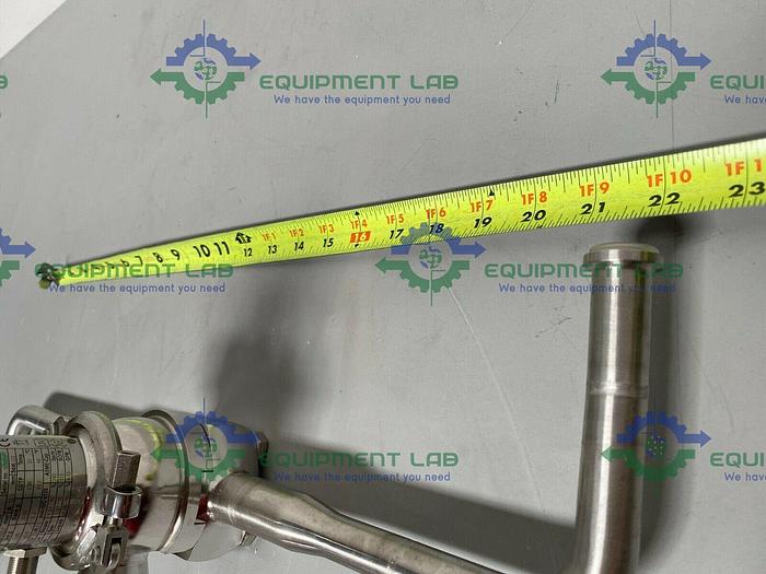 Used Leser  4854.7748 Stainless Steel Valve w/ Piping & 1 1/2" & 3/4" Sanitary Fitting