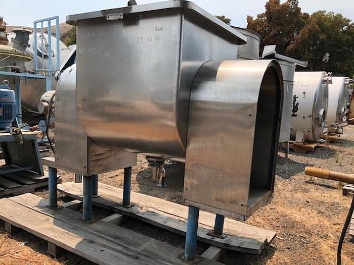 Used Mixer, Paddle, 27 CF, S/st, 5 HP 36" x 36" x 40" #S739355