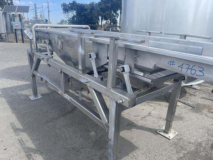Used Stainless Steel Dewatering Shaker 30" Wide x 113" Long