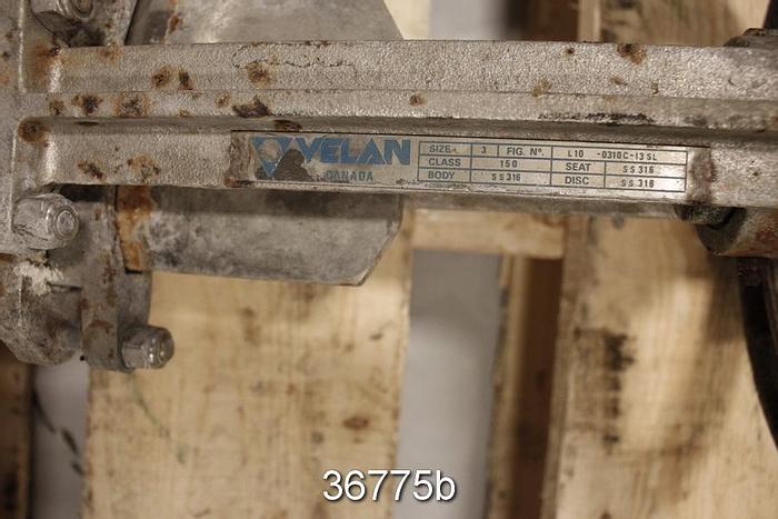 Used Velan 3" Hand Operated Knife Gate Valve #36775