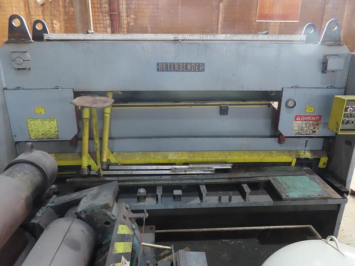Used Betenbender Hydraulic Shear  10' x  1012