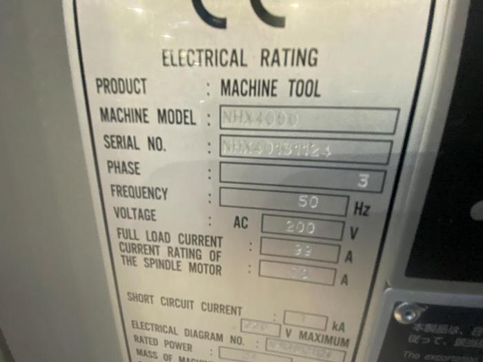 Used 2013 DMG Mori NHX 4000 Horizontal Machining Center