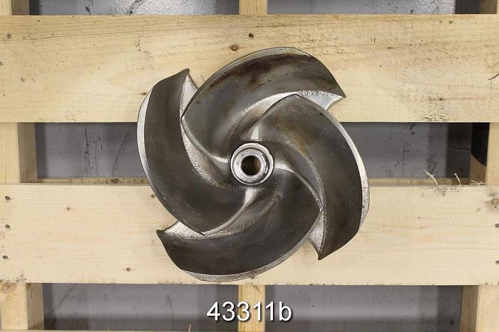 Used Goulds 3175 6x8x14 11.5" Diameter CF8M 4-Vane Impeller #43311