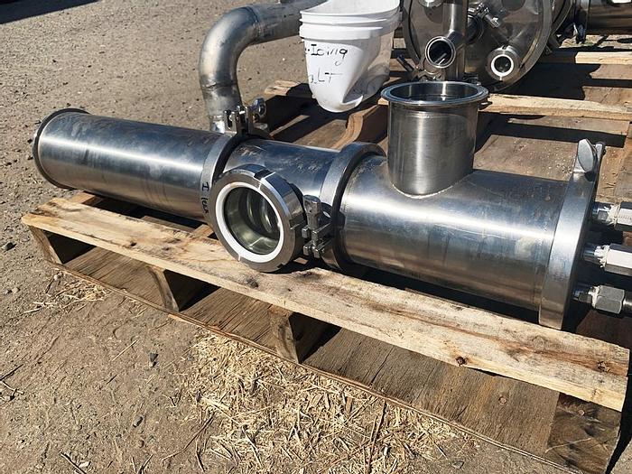 Used Tank, 4 Gallon, S/st, 6" x 36", Internal Coil, Glacier Tank #C743969