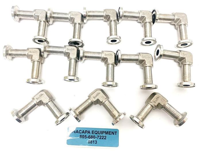 Used Swagelok T316L NJC 90º Elbow .065P UHP 1" Flange Lot of 13 (8813)W