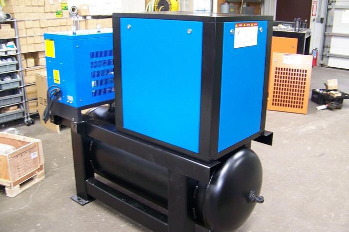 Air-Max 10 hp.3 ph.Rotary air Screw Compressor W/dryer 120 tank 12 year warrany