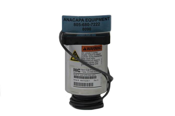 Used Nor-Cal NAP-075-NW-NPN 3/4" Ported Pneumatic Angle Valve, NW-16 Flange New(8090)