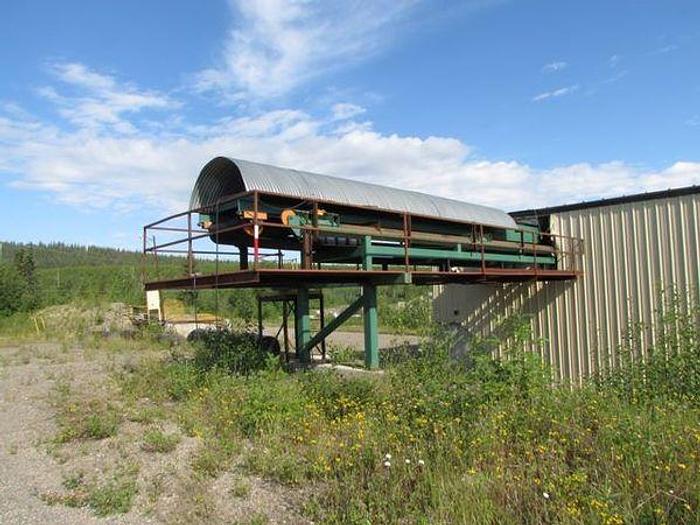 Used 48" WIDE x 70 FOOT LONG FLAT BELT CONVEYOR