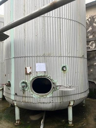 Used 7,000 Gallon Vertical Stainless Steel Single Wall InsultatedTank