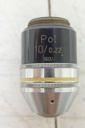 Used Carl Zeiss Germany 4506529 Pol 10/0.22 160/- Microscope Objective