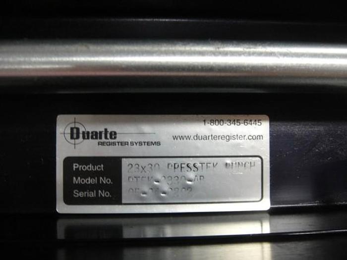 Used Presstek 23 x 30 Plate Punch