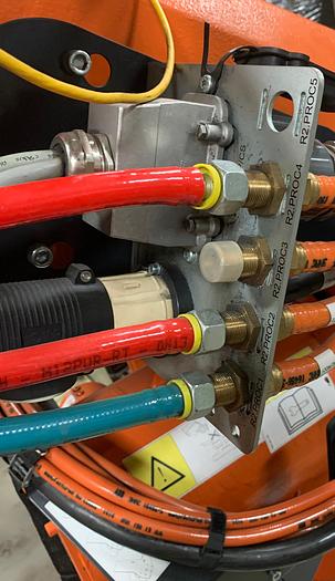 Used ARO 3G SERIES MODEL V146012000U SERVO SPOT WELD GUN 222MM OPENING 1300 LBS MAX. FORCE