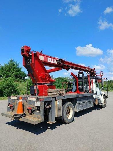 Used Elliott G85R Sign Crane on a 2007 International 4300 Flat Bed Truck - M28079