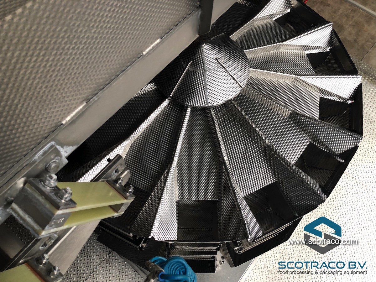 Used Complete weighing and packing line, Yamato sigma 714, Innotech vffs