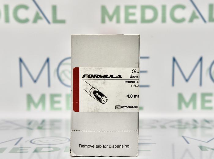 STRYKER 375-940-000 ROUND BUR 6-FLUTE 4.0MM, 1 BOX OF 5