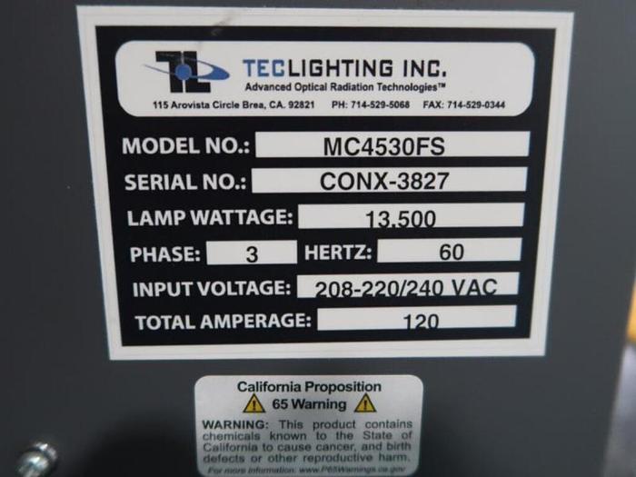 Used 2018 Tec Lighting Megacoat 45