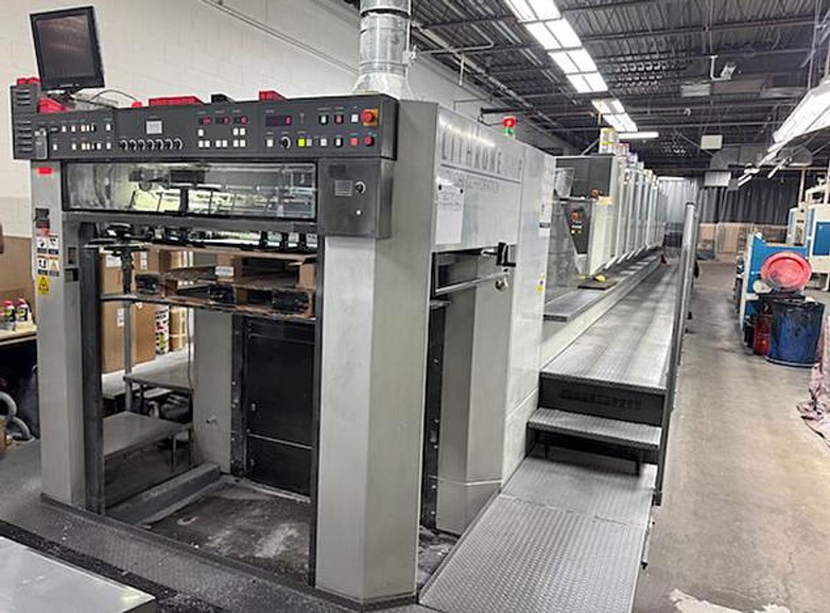 Used 2007 Komori LS-840P+ANILOX COATER