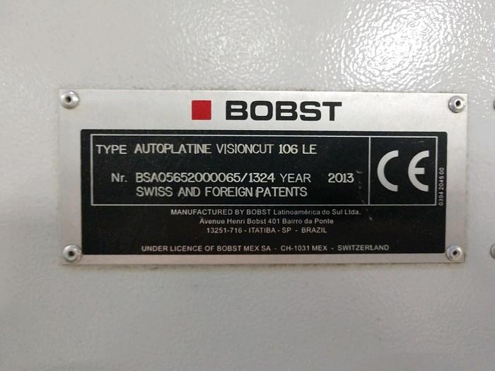 Used 2013 Bobst Vision Cut 106-LE