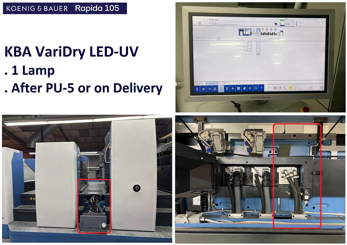 Used 2019 KBA Rapida 105-5+L FAPC ALV2 CX - Hybrid UV & LED-UV