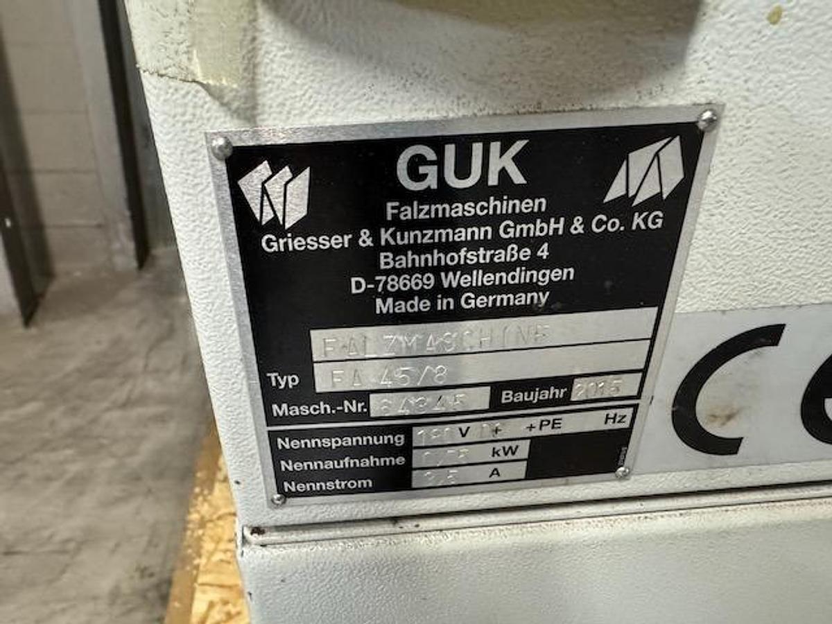 Used Used 2015 GUK / VIJUK FALZMACHINE FA45/8