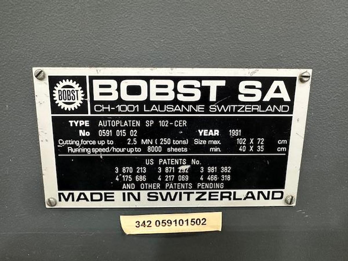 Used 1991 Bobst 102-CER
