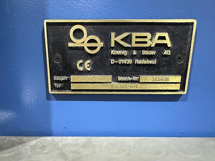 Used 2007 KBA KBA Rapida 105-6+L CX Hybrid (UV&IR)