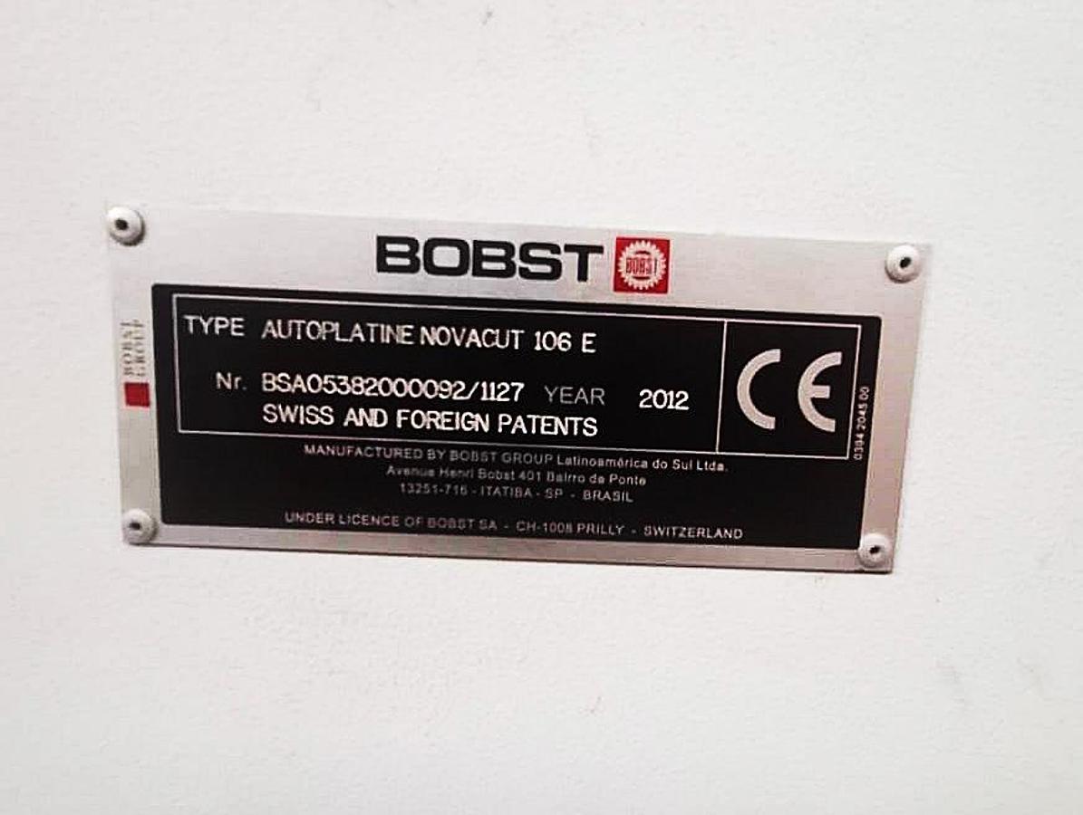 Used 2012 Bobst Novacut 106 E