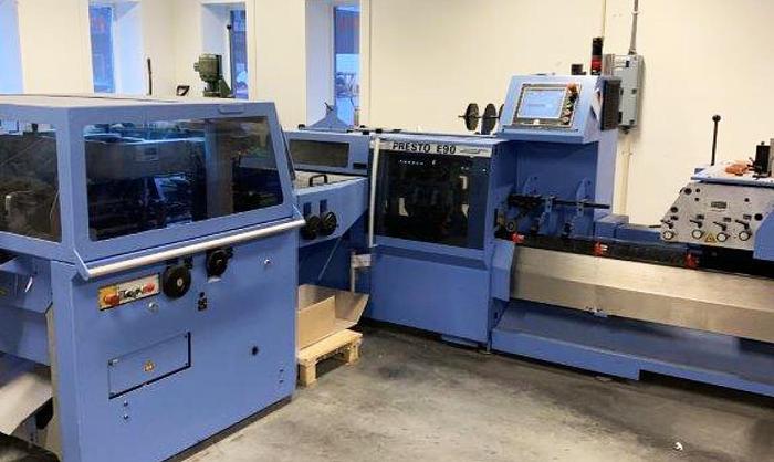 Used 2012 Muller Martini Presto E90 saddle stitcher