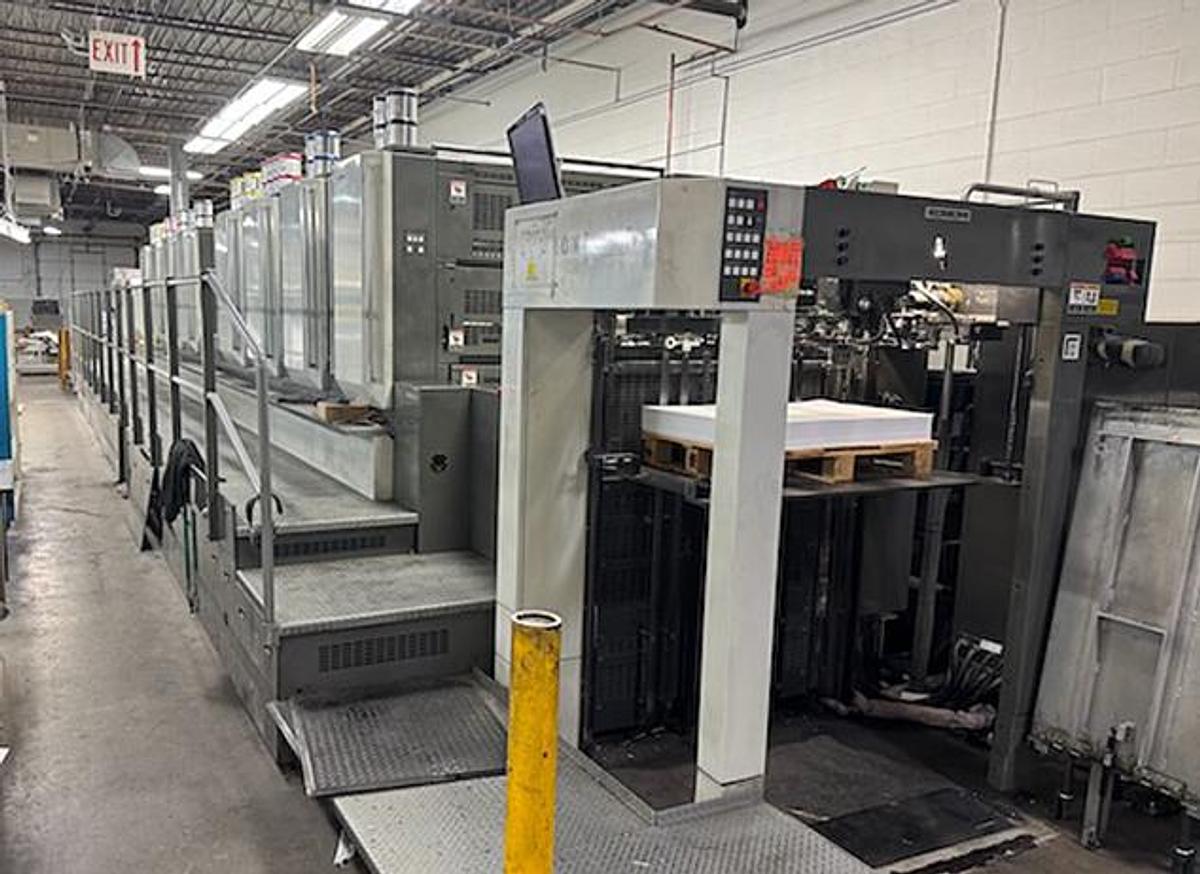 Used 2007 Komori LS-840P+ANILOX COATER