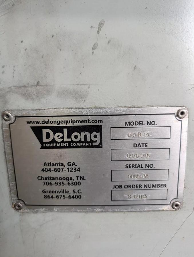 Like new 2018 Delong DSTB-14 #TUM 6015