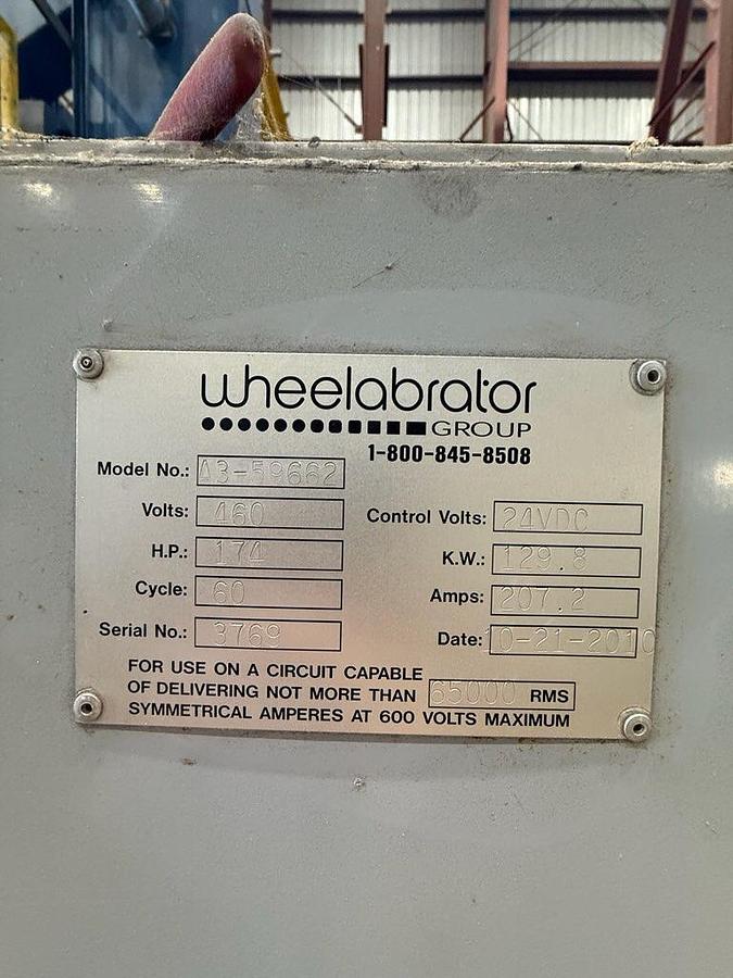 Very good Wheelabrator A3-59662 6' x 36" #CON 5009