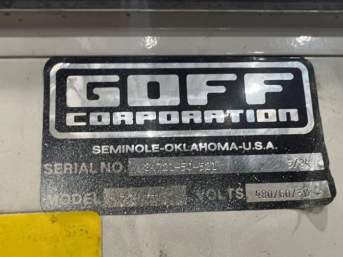 Very good 1984 Goff 72" fixed table