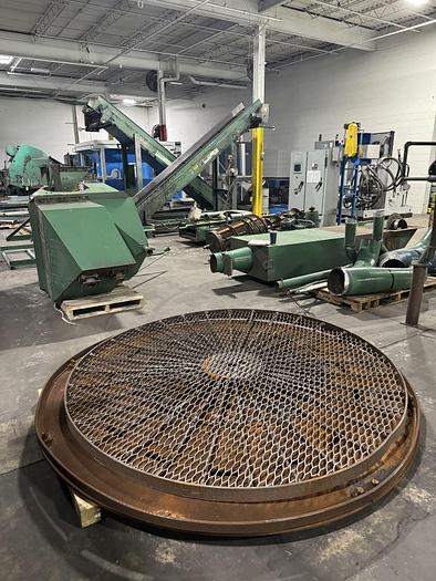 Good Wheelabrator 96" Double Door Swing Table