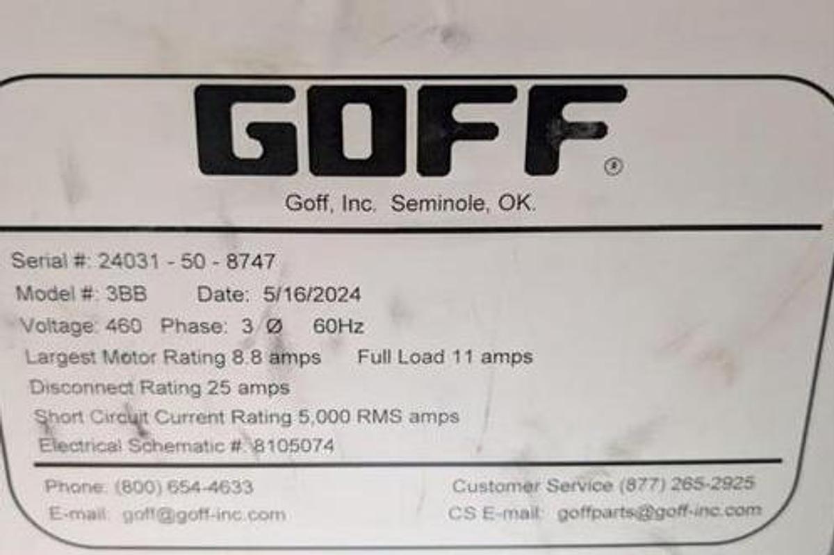 Like new 2024 Goff 3 BB