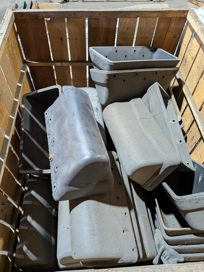 Like new Maxi-Lift Maxi-Tuff AA Cast Nylon Elevator Buckets