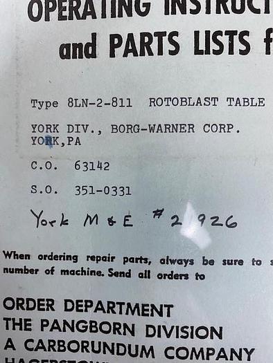 Very good Pangborn 8LN-2