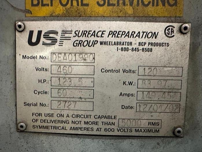 Excellent 2002 BCP 32" x 36" Trublast