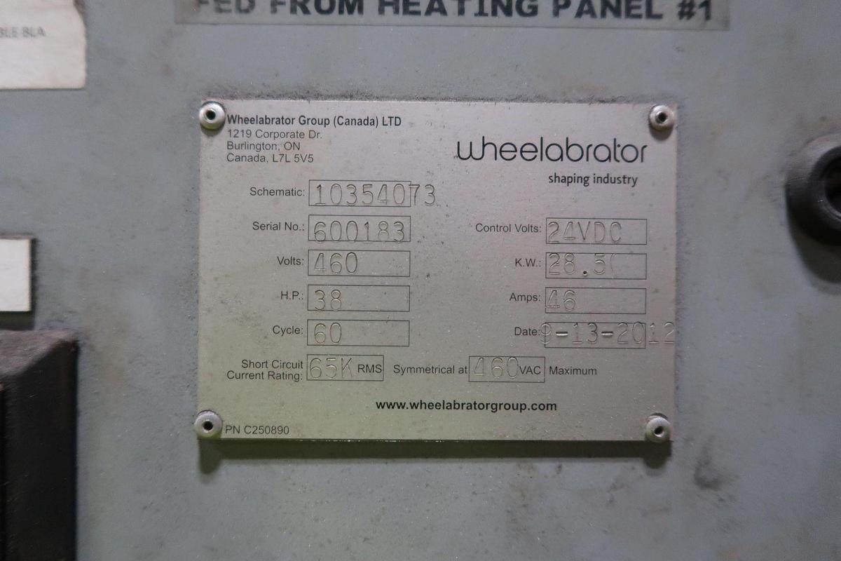 Like new 2012 Wheelabrator 48" Fixed Table