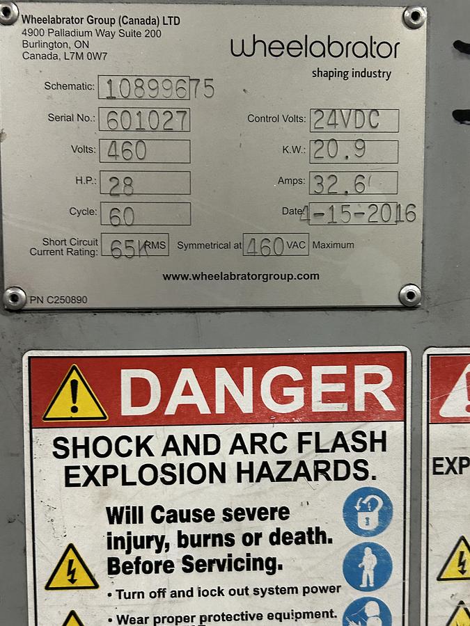 Excellent 2013 Wheelabrator TMR-07-1-25 #TUM 3032