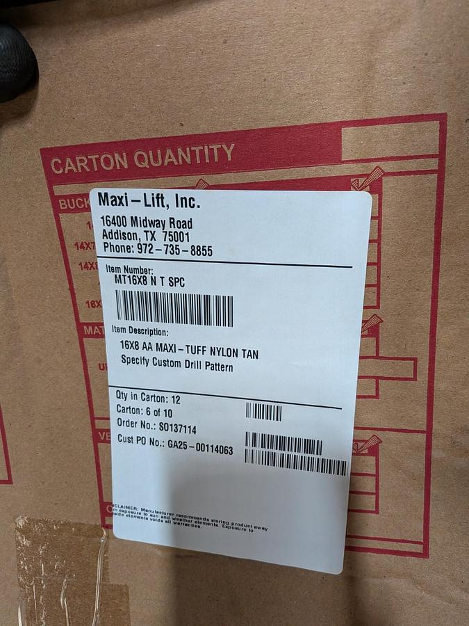 Like new Maxi-Lift Maxi-Tuff AA Cast Nylon Elevator Buckets