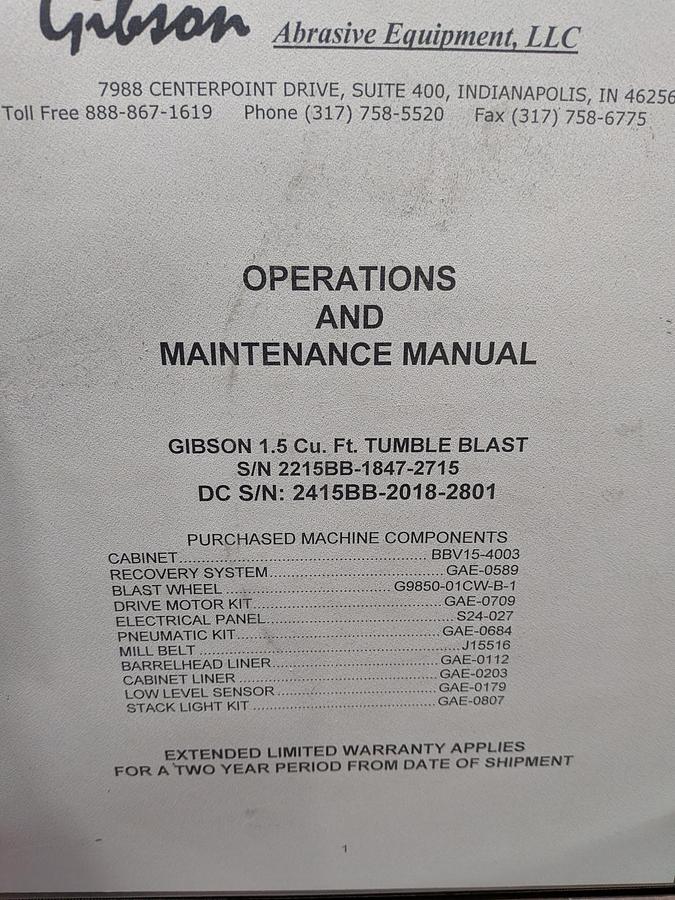 Like new 2024 Gibson 1.5BB