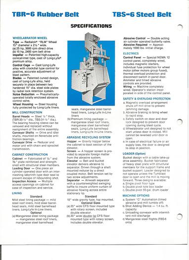 Excellent Wheelabrator TBS-6