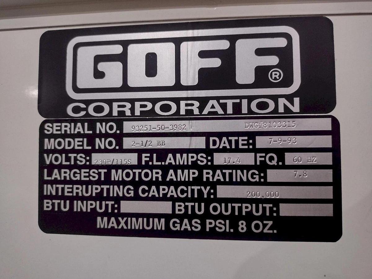 Very good 1993 Goff 2.5 BB