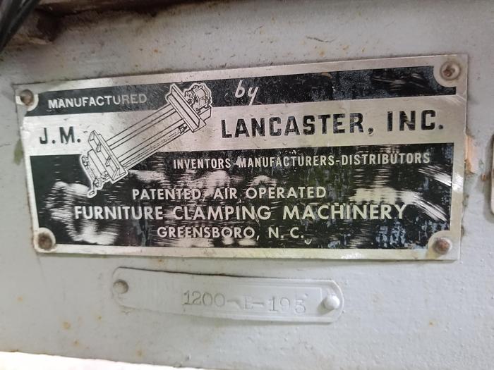 Used JM Lancaster 1200 Pneumatic Furniture Clamp