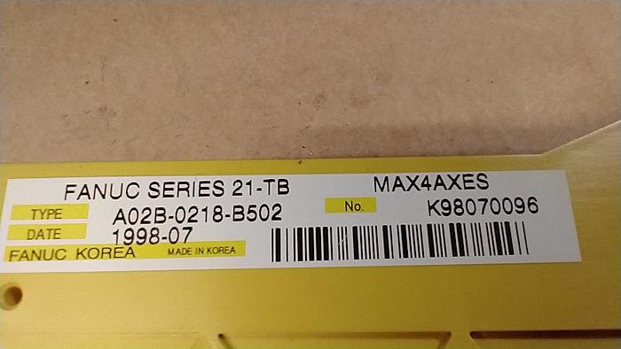 Used FANUC A16B-2202-0900 + A16B-2203-0070 PCB I/O in A02B-0218-B502 GH500