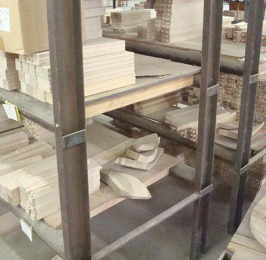 Used LOT OF HEAVY-DUTY CUSTOM-BUILT PALLET RACKING